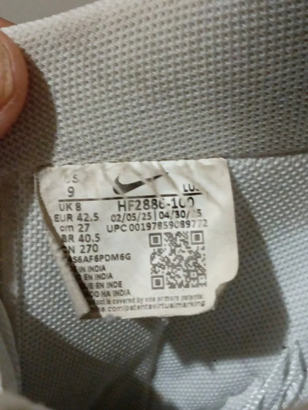 Men's Nike Air Force 1 '07 Carbon Fiber  - White Size 9 HF2886-100